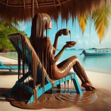 splathair2020: AI somewhere on a tropical beach
