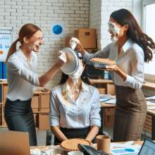 skirtpie: Office pie in the face
