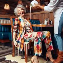 AW2: A couple of mischievous waitresses doing their thing