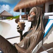 splathair2020: AI somewhere on a tropical beach