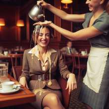 AW2: A couple of mischievous waitresses doing their thing