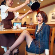 AW2: A couple of mischievous waitresses doing their thing