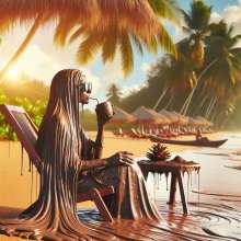 splathair2020: AI somewhere on a tropical beach
