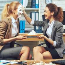 skirtpie: Office pie in the face
