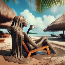 splathair2020: AI somewhere on a tropical beach