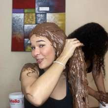 Wam Bagheera Studio: Cute Jahnna and Moana Nutella Hair Treatment