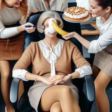skirtpie: Office pie in the face