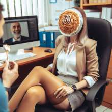 skirtpie: Office pie in the face