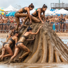 Bobographer: 'Mud Mountain' beach game show--round One