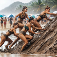 Bobographer: 'Mud Mountain' beach game show--round Two
