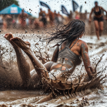 Bobographer: 'Mud Mountain' beach game show--biggest mud splash contest