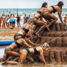 Bobographer: 'Mud Mountain' beach game show--round One