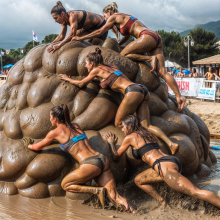 Bobographer: 'Mud Mountain' beach game show--round One