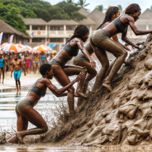 Bobographer: 'Mud Mountain' beach game show--round Two