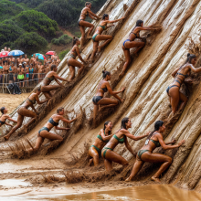 Bobographer: 'Mud Mountain' beach game show--round Three