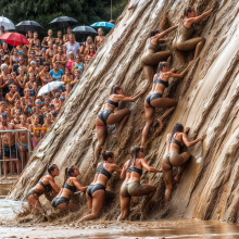 Bobographer: 'Mud Mountain' beach game show--round Three