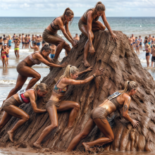 Bobographer: 'Mud Mountain' beach game show--round One