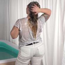 DMarieAllWet: Getting Wet in White