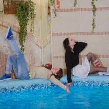 Wet Live Team: Girlfriends Getting Completely Wet in the Pool and Swimming