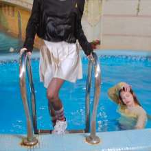 Wet Live Team: Girlfriends Getting Completely Wet in the Pool and Swimming