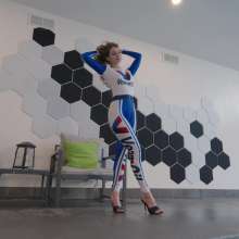 WetlookFashion: Grid Girl Lilith Takes a Dip in the Pool in Her Track Outfit