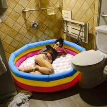 messyhot: Hex Gets Drenched in Clear Slime--and spanked with an acrylic paddle