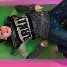 Your Wet Cat: I'm Slippery in a Full Pool of Slime and Fully-clothed