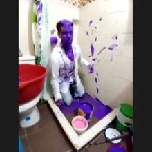 MessyGuys: Latin Hunk Cristian Gives Himself a Fully-clothed Paint Bath