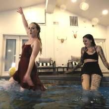 WetlookFashion: Lexie and Mandi Swim after the Party