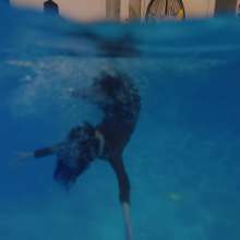WetlookFashion: Petra Swims with You Wearing a Long Skirt and a Brown Top