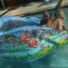 wamtec: Pool Wrestling--Christina Carter Vs Sandy Knight