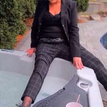 Wet Orchid: Wet Jennie Business suit in hot tub, shower and bath.