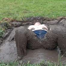 Darkabyss445: Sexy Blue Jeans and Sensual Mud Play
