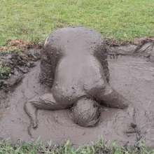 Darkabyss445: Sexy Blue Jeans and Sensual Mud Play