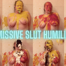 DuckDuckWam: Submissive Slut Gagged and Humiliated with Mess