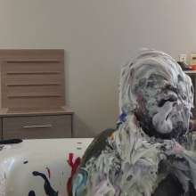 bigredk9: The Great Rainbow Shaving Cream Experience Redux