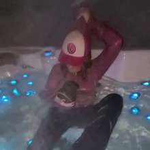 Wet Orchid: Wet Jennie Soaked Fully-clothed  in and out of Hot Tub
