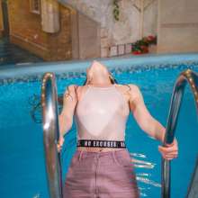 Wet Live Team: Wet Tits in a T-shirt in the Shower and in the Pool