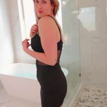 WetlookFashion: Ariel Gets Wet in a Little Black Dress and Heels