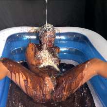 RevSlymsford: Brigitte Wanks To Climax In Disgusting Savoury Slops