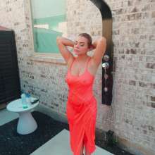 WetlookFashion: Casey Gets Wet in A Sexy Silk Dress