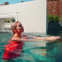 WetlookFashion: Casey Gets Wet in A Sexy Silk Dress