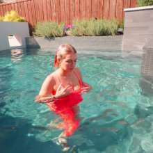 WetlookFashion: Casey Gets Wet in A Sexy Silk Dress