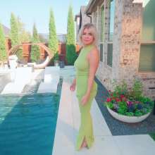 WetlookFashion: Casey Jumps in the Pool in a Sexy Green Pant Outfit