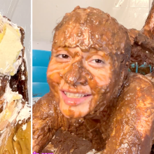 Messy Temptress: Chocolate + Peanut Butter + Cream Pie Fuckfest