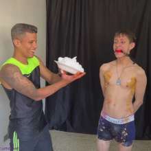 RevSlymsford: Chris's WAM Date Ballgag Pies, Slime +++ Fun With Sebastian