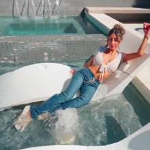 WetlookFashion: Diana Swims and Gets Soaped in Jeans and Crop Top