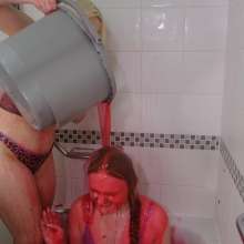 messyhot: Ellie Shoule and Pixie Bell Play in Gunge Clothed