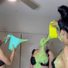 Slimed Models: Four Babe Slime Party, Includes 5 Videos!