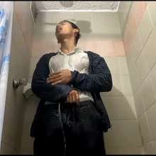 WETColours: Mike Fully-dressed in Shower